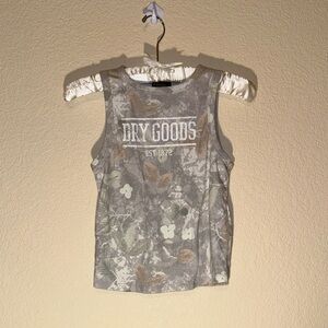 Dry Goods Gray Camo Floral Tank Top